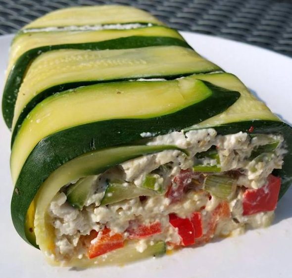 Vegan terrine aubergine en courgette Recepten van Domy